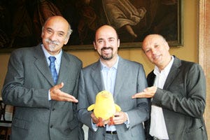 Da sinistra: Sergio Manfio, Franco Manzato e Francesco Manfio 