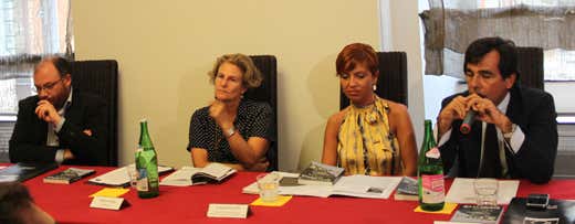 Da sinistra: Andrea Angiolino, Federica Alatri, Angela Birindelli, Fabio Massimo Pallottini Da sinistra: Andrea Angiolino, Federica Alatri, Angela Birindelli, Fabio Massimo Pallottini