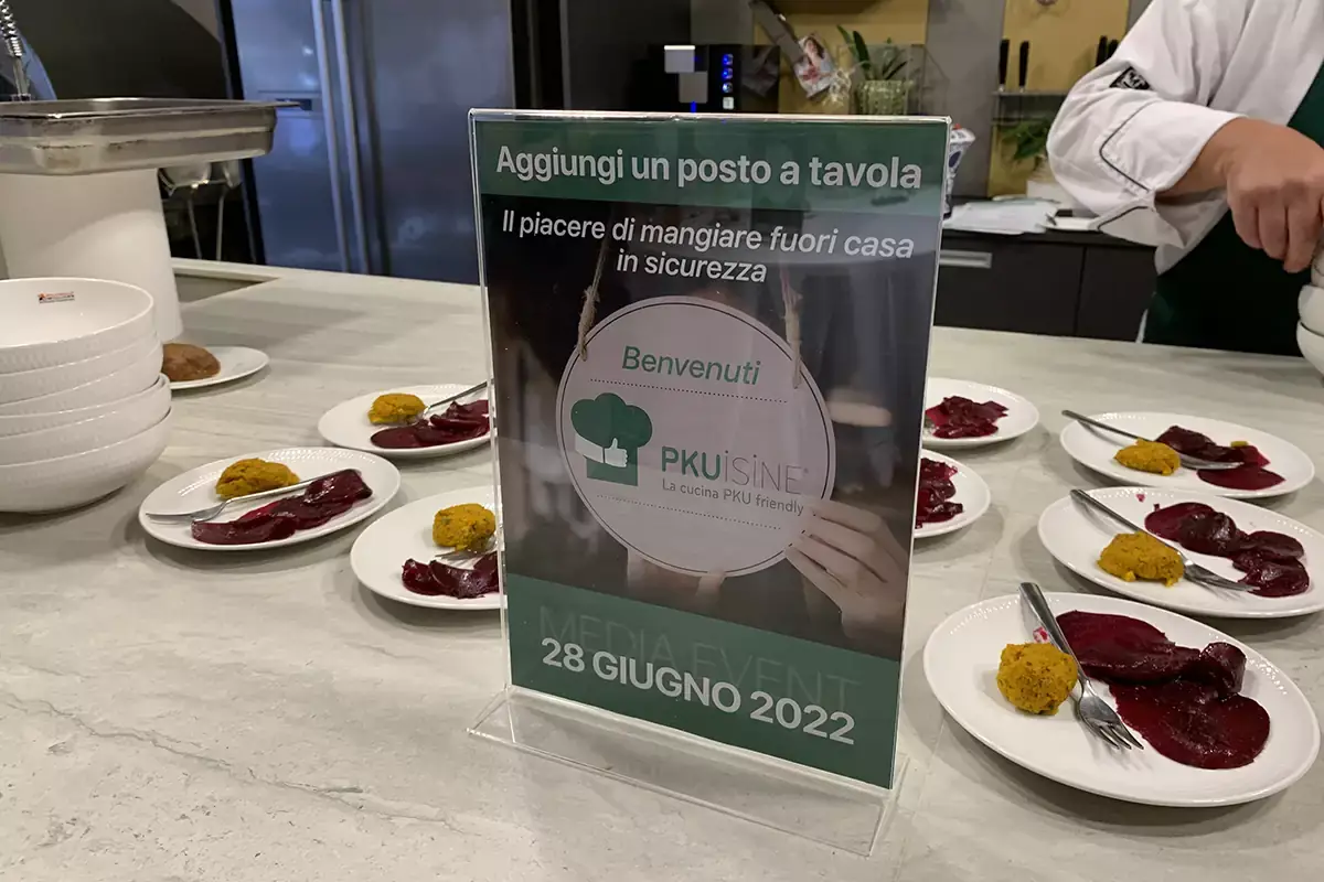 Il progetto Pkuisine &egrave; stato comunicato a Milano il 28 giugno Aggiungi un posto a tavola con la cucina Pku friendly