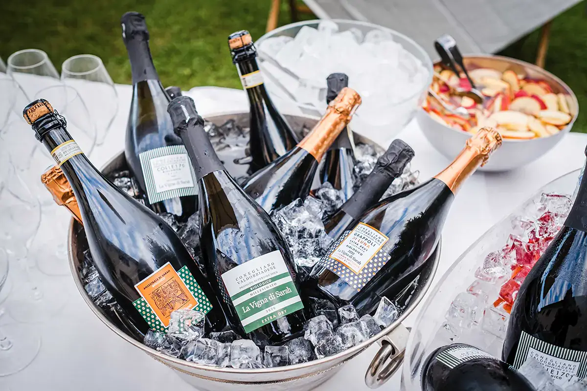 Una selezione di prosecco degustato durante l'evento Vino e sostenibilit&agrave;, sulle Colline del Prosecco pi&ugrave; spazio a biologico ed enoturismo