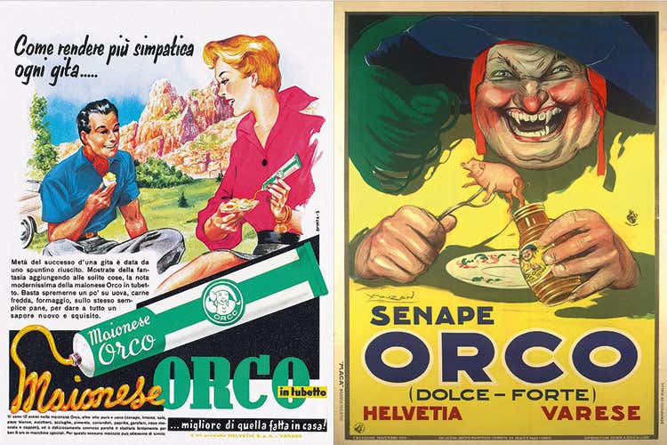 Le pubblicit&agrave; di Orco nel tempo - Salse Orco, un packaging a Natale che ne racconta i 110 anni di storia