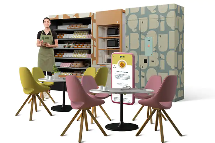 Gli elementi del format Qub&igrave; di Cirfood Cirfood lancia il format Qub&igrave; per la pausa pranzo in azienda