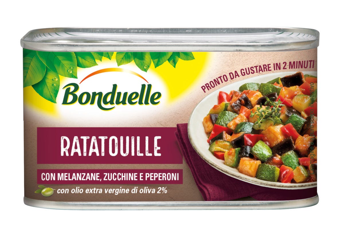 Ratatouille, una delle nuove proposte Bonduelle  Gusto e praticità: Bonduelle rinnova verdure cucinate e misti al naturale