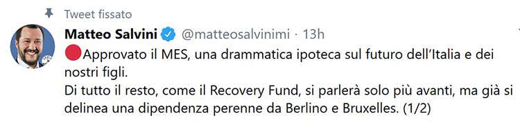 Recovery Fund, da Conte a Salvini Una politica opportunista sui social