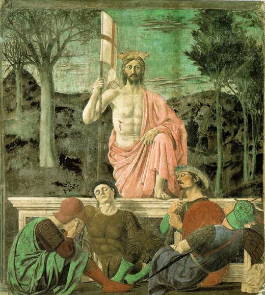Piero della Francesca, "Resurrezione" (1450-1463) Piero della Francesca, "Resurrezione" (1450-1463)