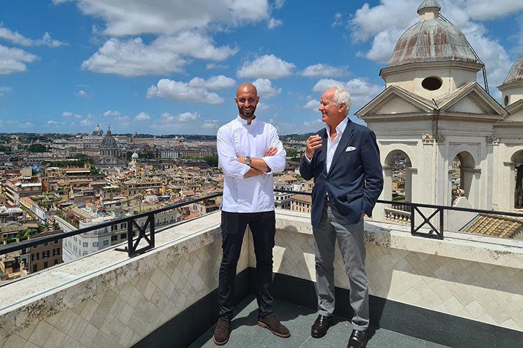 Andrea Antonini e Roberto Wirth - Roma, l’Imàgo riaccende la cucina Apre anche il terrazzo panoramico