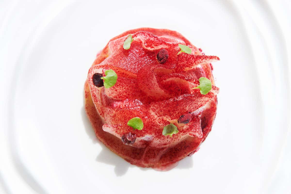 Ricotta e Pere (karkadè e capperi)