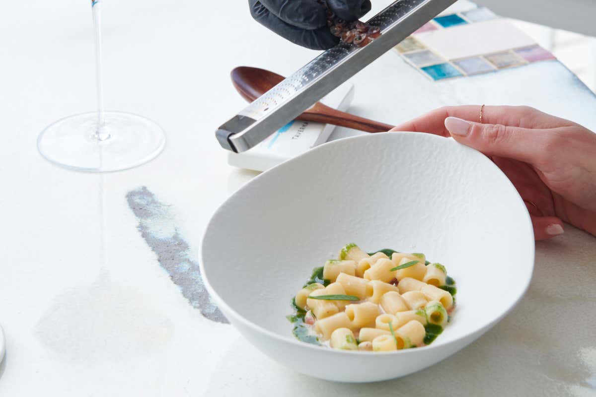 I Tubetti di Gragnano con fagioli cannellini, polpo e finocchio marino