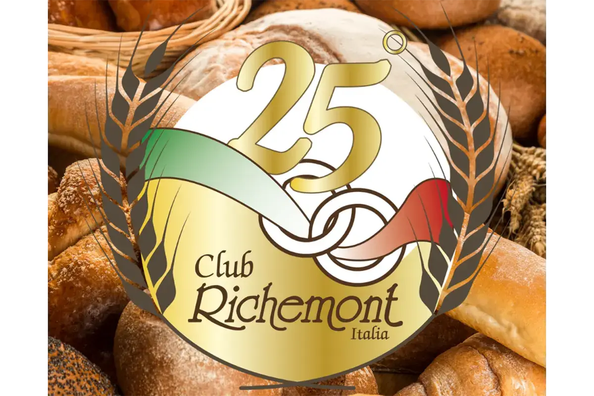 Il logo dei 25 anni del Club Italia &Egrave; italiano il presidente dei migliori panificatori del mondo