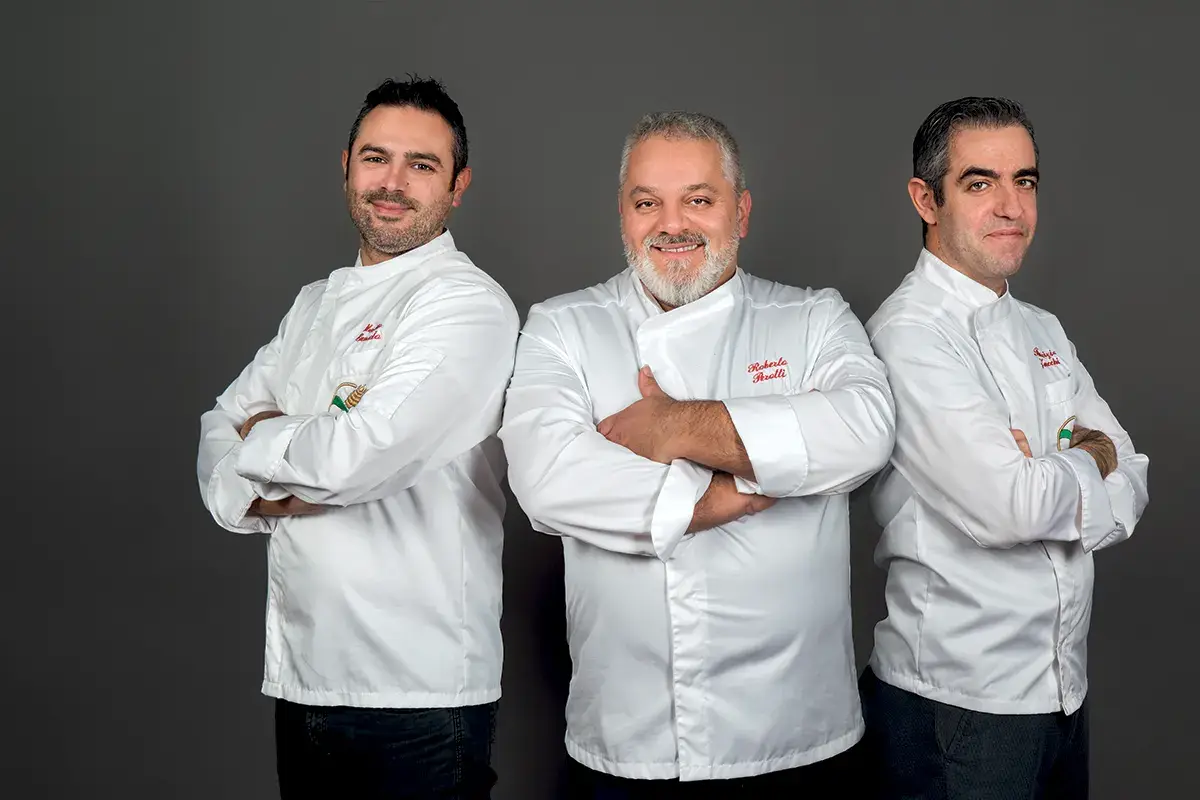 I vertici del Club Italia: Matteo Cunsolo, Roberto Perotti e il vicepresidente Fabrizio Zucchi &Egrave; italiano il presidente dei migliori panificatori del mondo