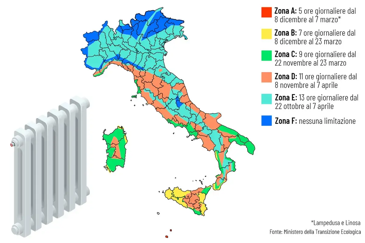 Riscaldamento, firmato il nuovo decreto: ecco i nuovi limiti e gli orari