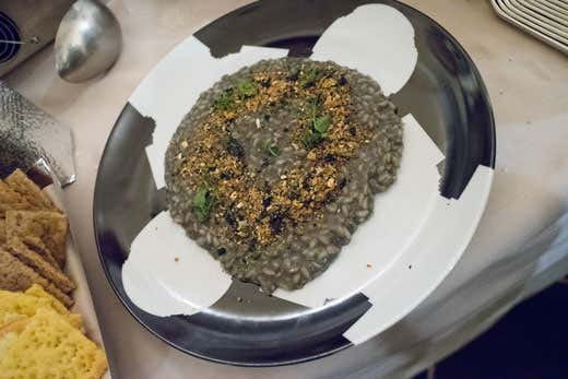 Acquerello di riso, Grana Padano e terra