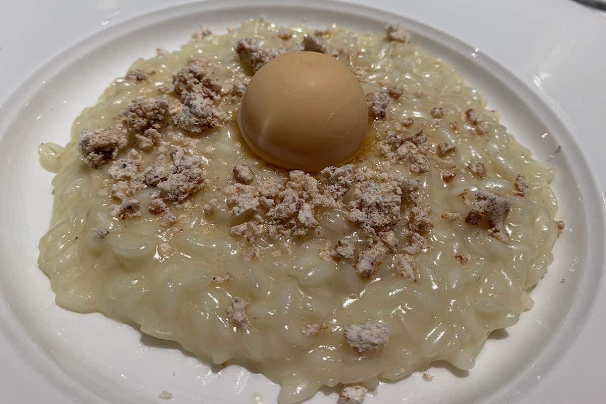 Il Risotto alla Carbonara Sara Preceruti: la vivacit&agrave; entra nel piatto