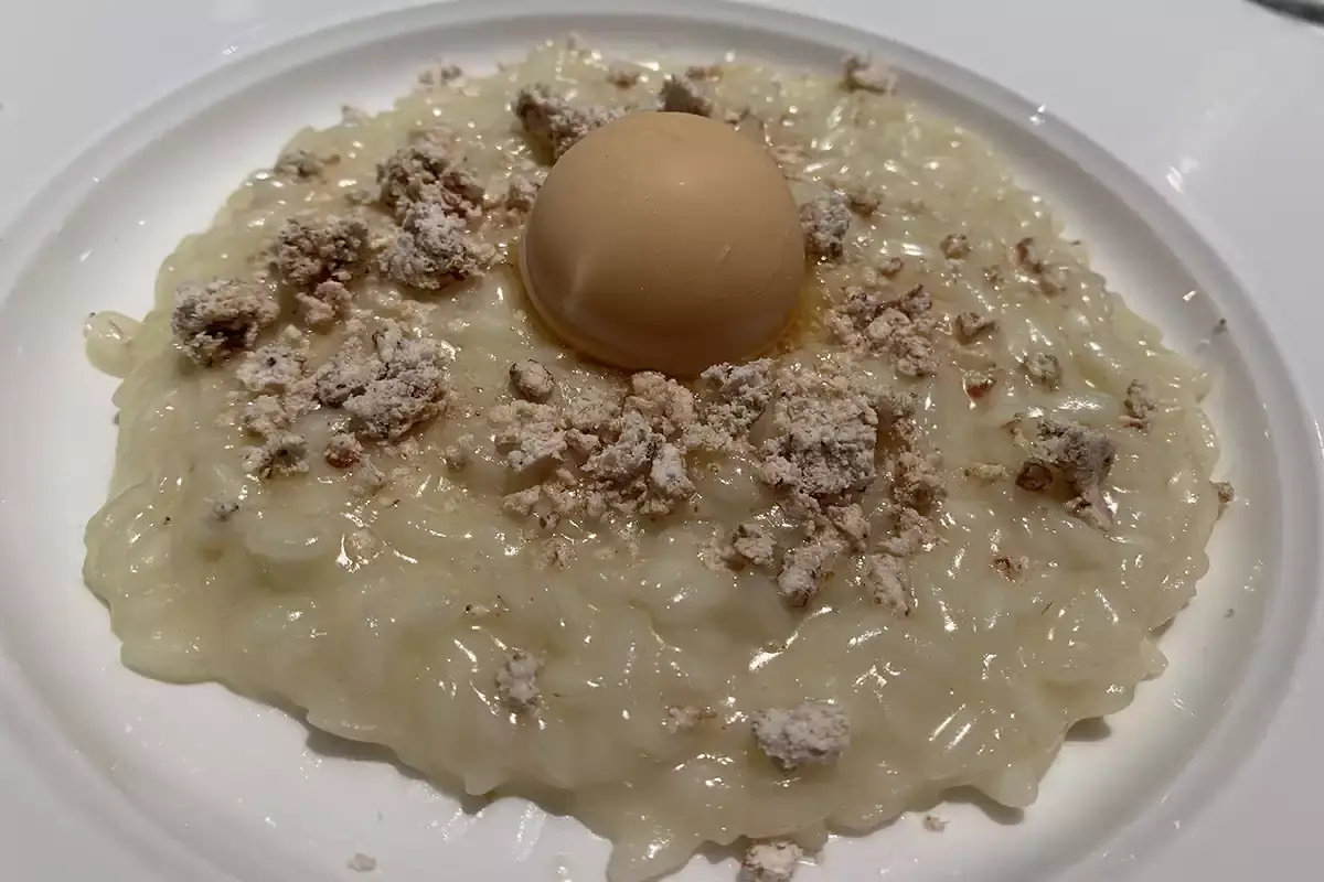 Il Risotto alla Carbonara Sara Preceruti: la vivacit&agrave; entra nel piatto