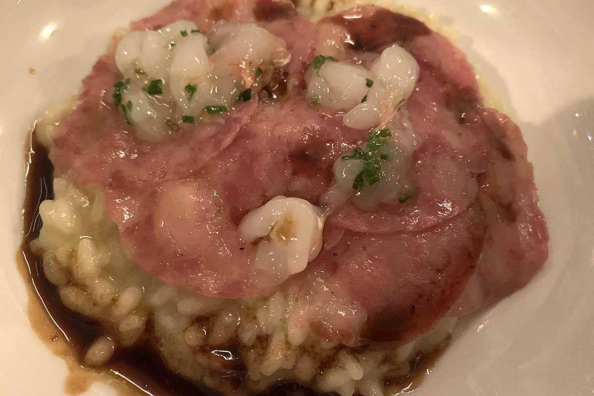 Riso, beurre blanc, scampo crudo, cotechino A cena con Tannico: enogastronomia di alta gamma tra Francia e Italia