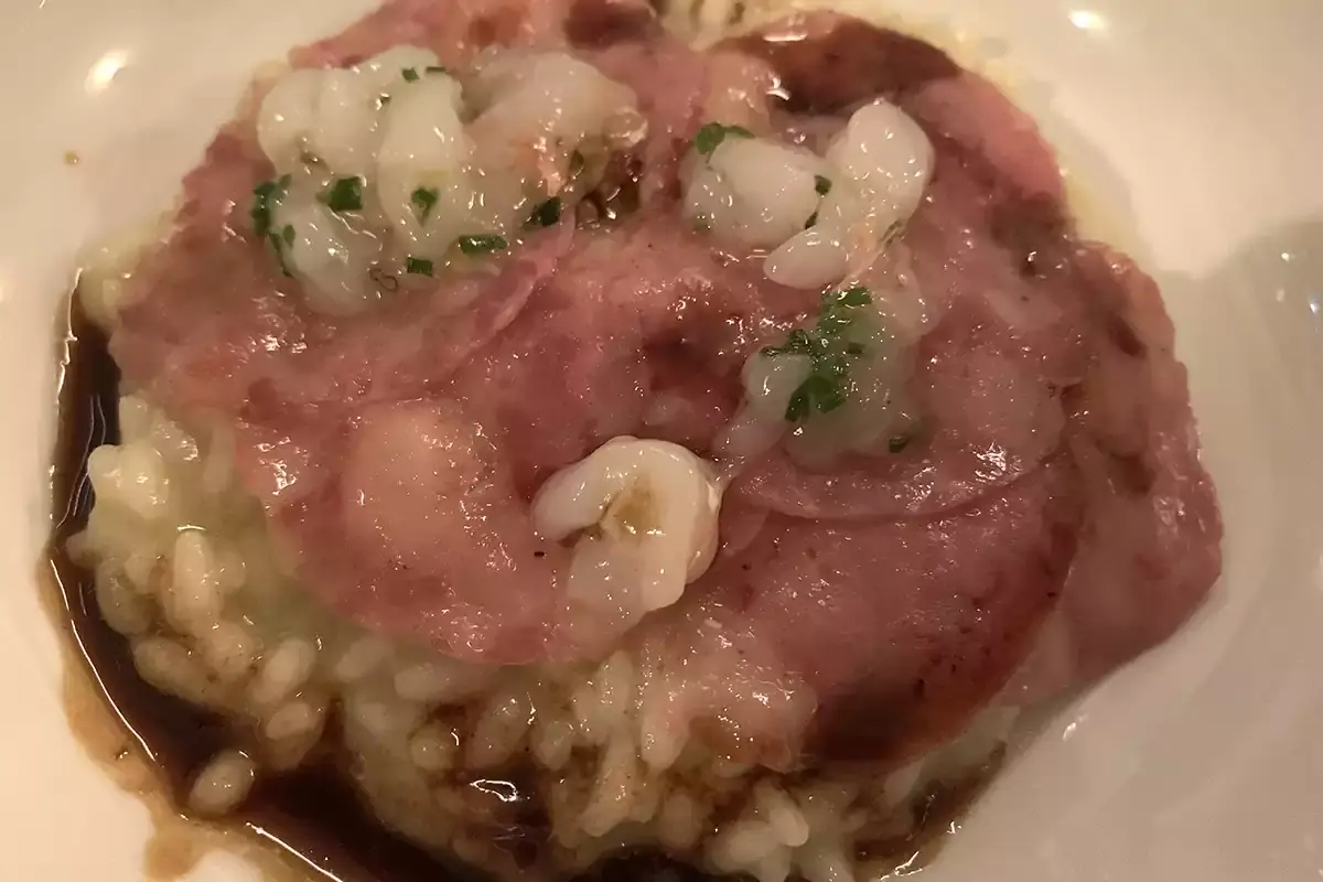 Riso, beurre blanc, scampo crudo, cotechino A cena con Tannico: enogastronomia di alta gamma tra Francia e Italia