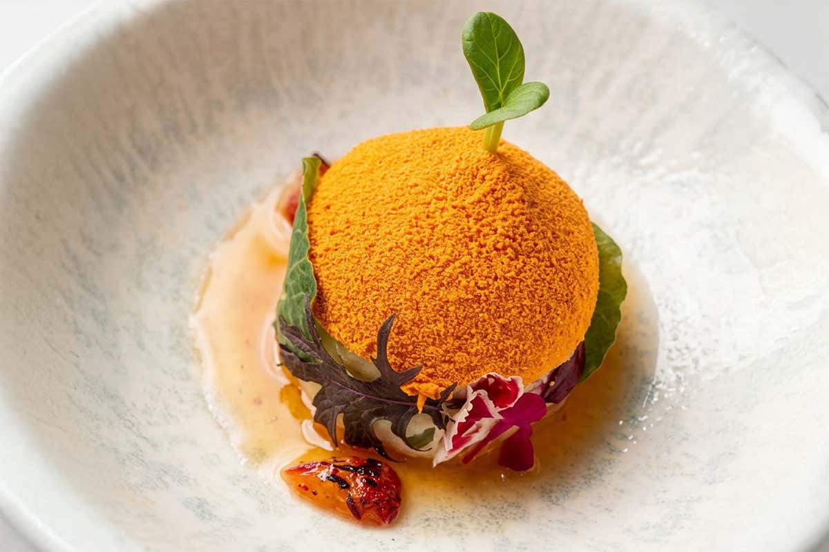 Riso al latte, meringa al vapore, mousse all'arancia - Piano35