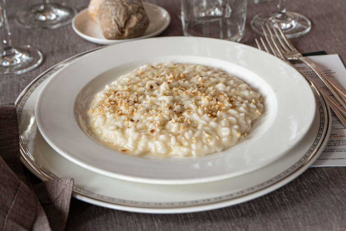 Il Carnaroli Dop con toma biellese, miele e nocciole Igp Piemonte