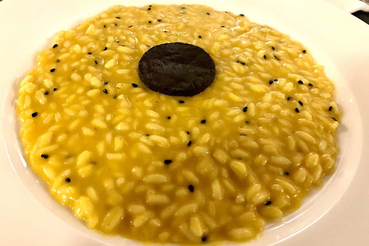 Riso, zucca e tartufo nero Schietta e raffinata la cucina del Quadri Bistrot