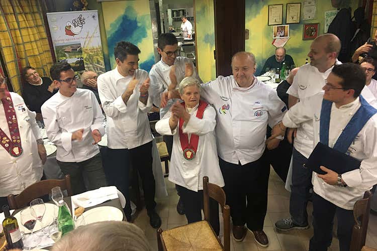 (Il risotto di Aldo Becciolini per la disfida in onore di Egidio Rossi)