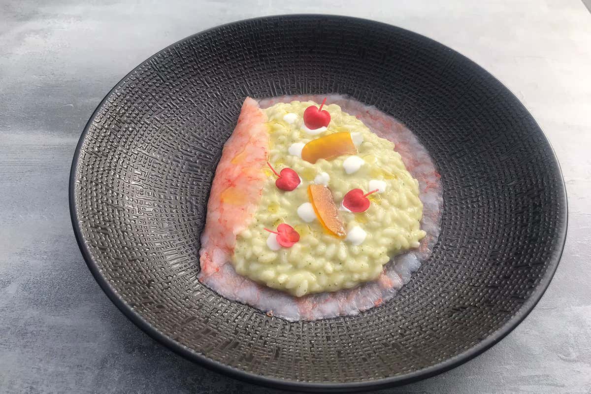 Riso Carnaroli Ferrari al pesto di broccoletti e basilico Un menu firmato Euro-Toques per promuovere la cucina italiana