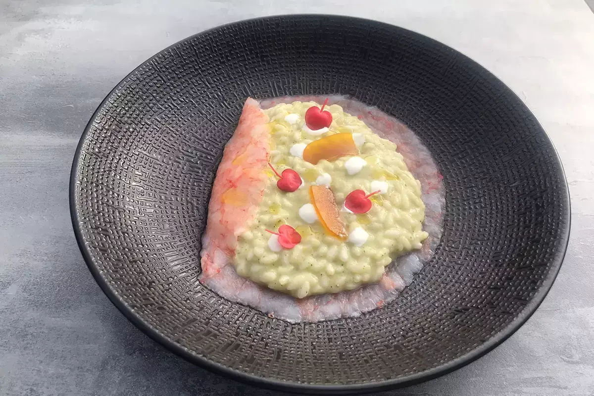 Riso Carnaroli Ferrari al pesto di broccoletti e basilico Un menu firmato Euro-Toques per promuovere la cucina italiana