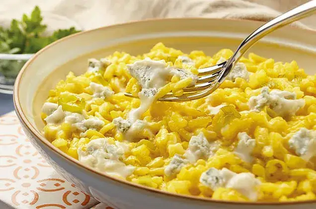 Risotto con porri e Gorgonzola Dop Risotto di porri con Gorgonzola Dop