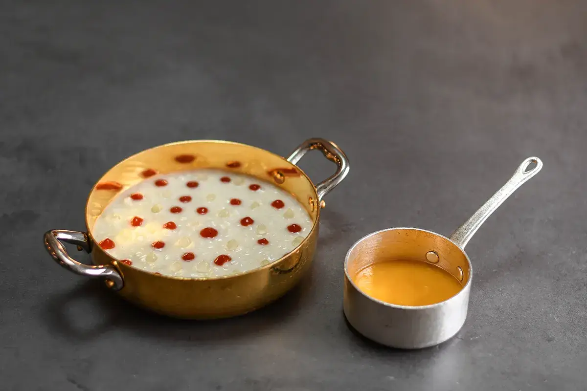 Risotto al pomo d'oro Bolle Restaurant, il timbro di Pentole Agnelli sulla ristorazione bergamasca