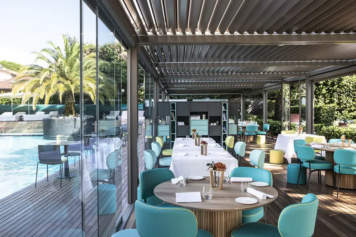 Il ristorante La Magnolia, sede della cena a quattro mani Cena a quattro mani al Magnolia con gli chef Trapani e Mascheroni