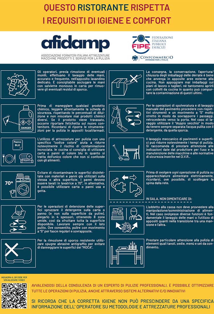 Il prontuario per i ristoranti - Per igienizzare bar e ristoranti in arrivo sconti sulle attrezzature