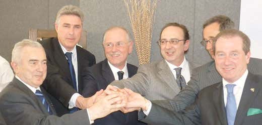 Da destra: Leonardo Muraro, Guido Pomini, Gianni Garatti, Dino Marchi, Fulvio Brunetta e Domenico Camerotto