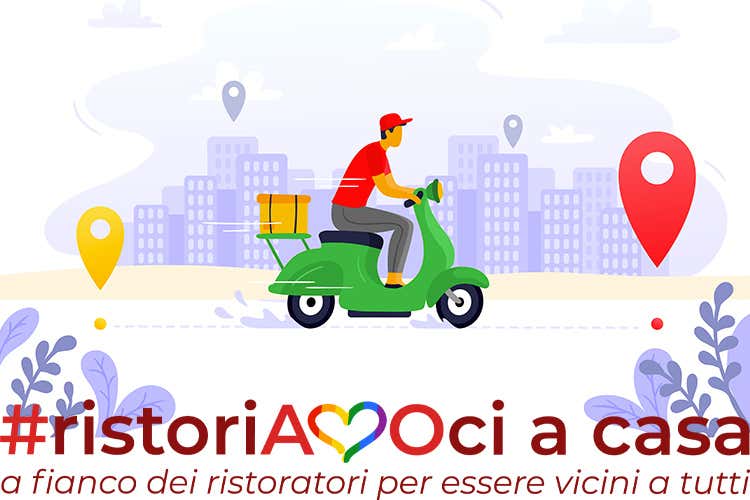 Già 500 aziende partecipanti, 1.200 in contatto e 5 milion di utenti raggiunti - L'iniziativa Ristoriamoci a casa ha già raggiunto 5 milioni di utenti
