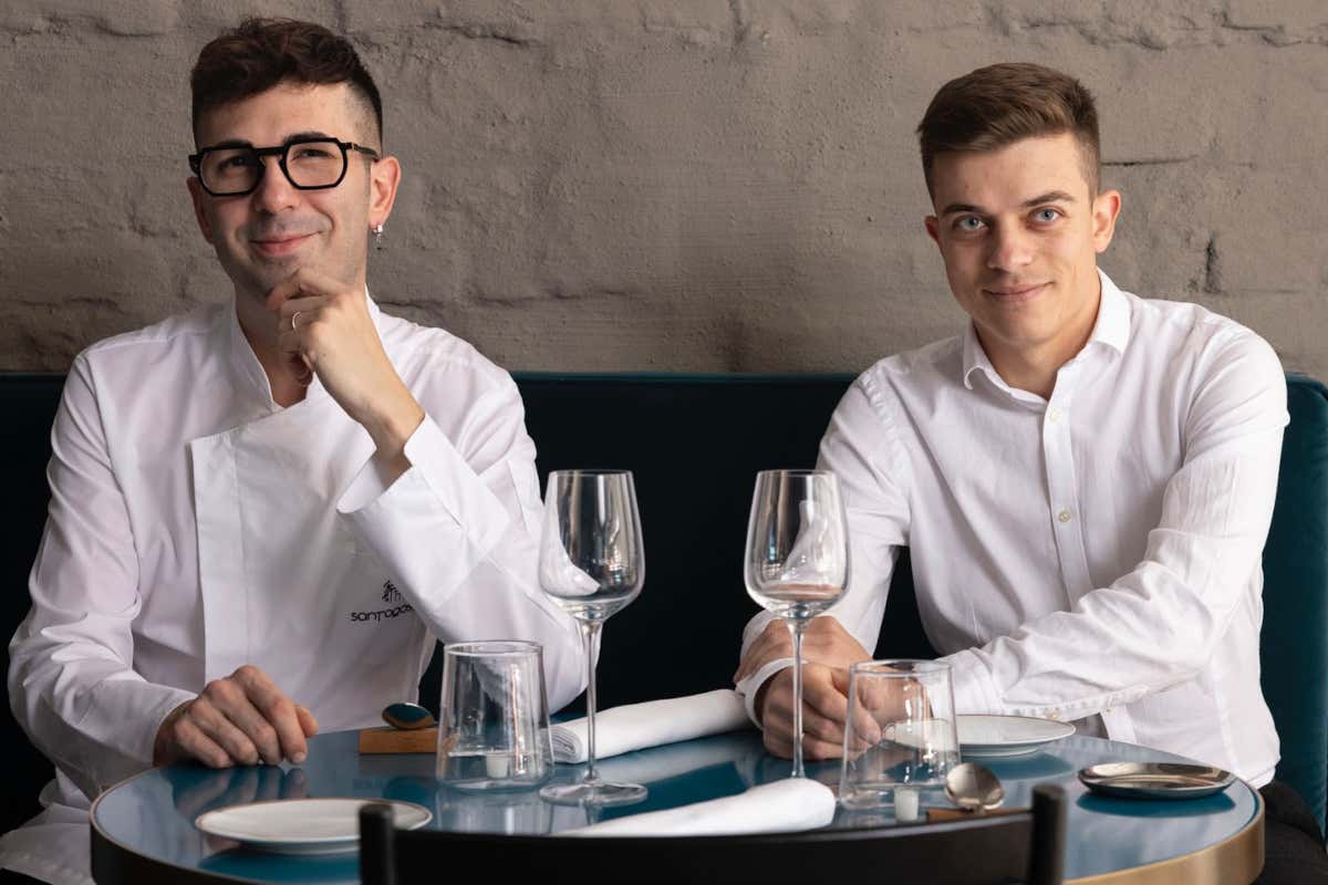 Chef Mauro Brina e il suo socio Christian Dallavalle del ristorante Sant'Agostino