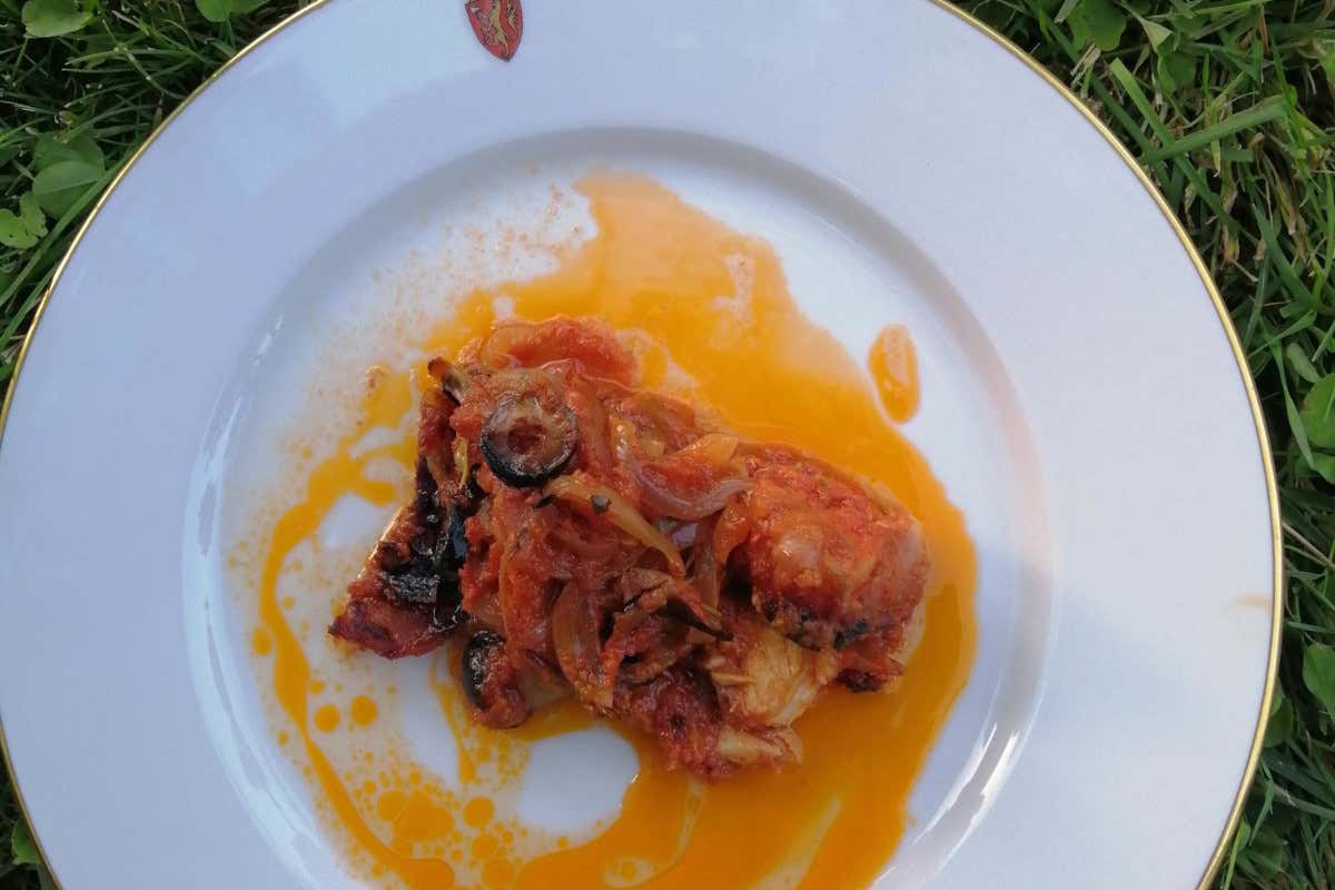 Stocafisso con cipolla di Vegard Følstad A Roma un viaggio tra i sapori del mare di Norvegia