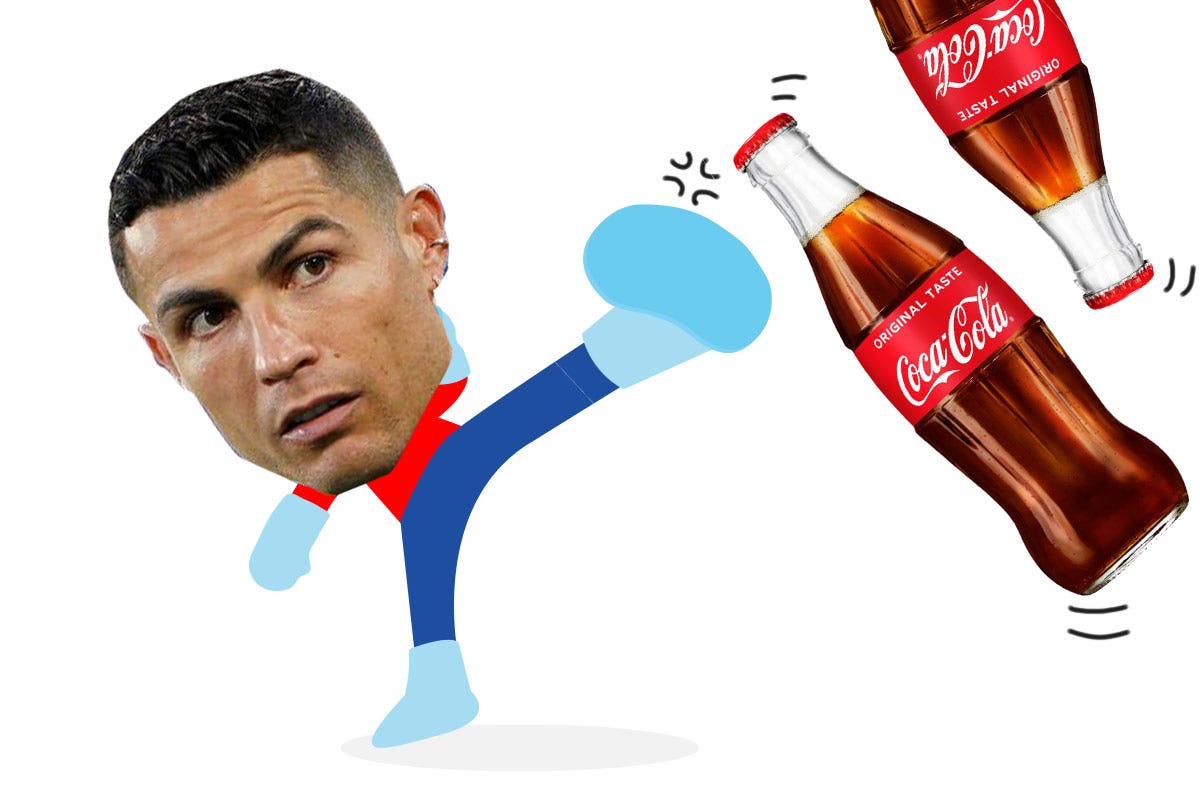 Ronaldo rifiuta la Coca Cola La società perde miliardi in Borsa