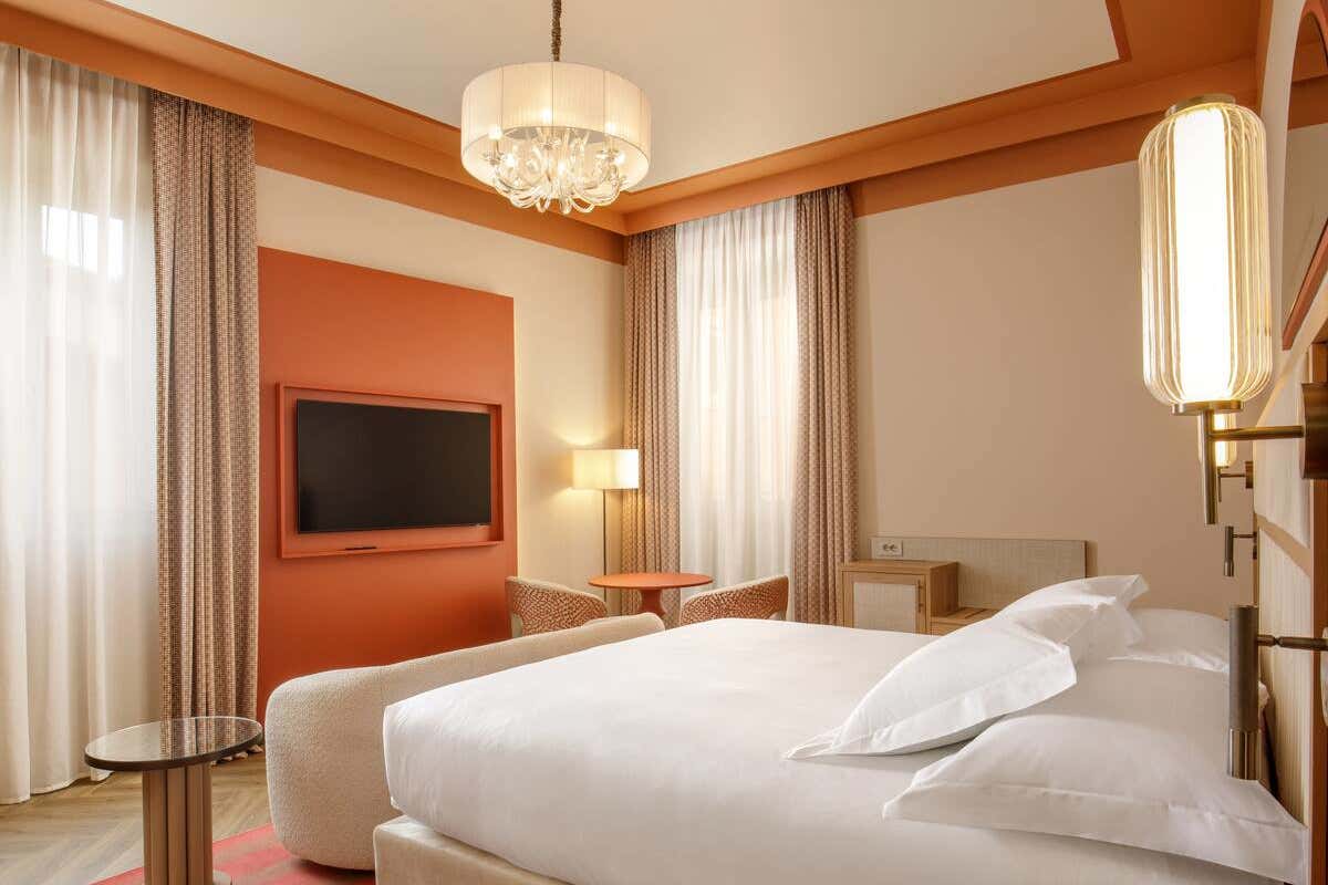 Al Rosetta Hotel Perugia si seguono gli standard Hilton, con lenzuola in cotone 100%