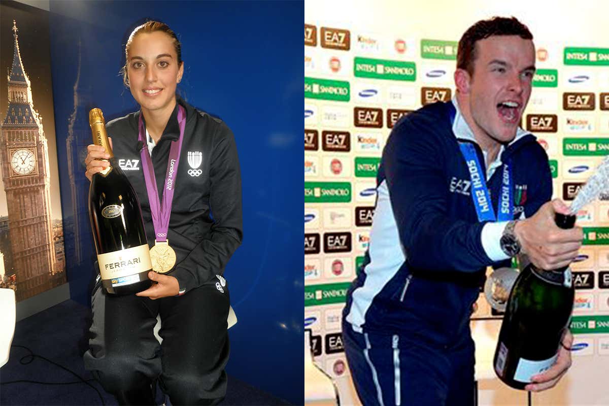 Jessica Rossi e Christof Innerhofer Olimpiadi, occasione per gli sponsor. Brindisi speciale per i nostri medagliati Jessica Rossi e Christof Innerhofer Olimpiadi, occasione per gli sponsor. Brindisi speciale per i nostri medagliati