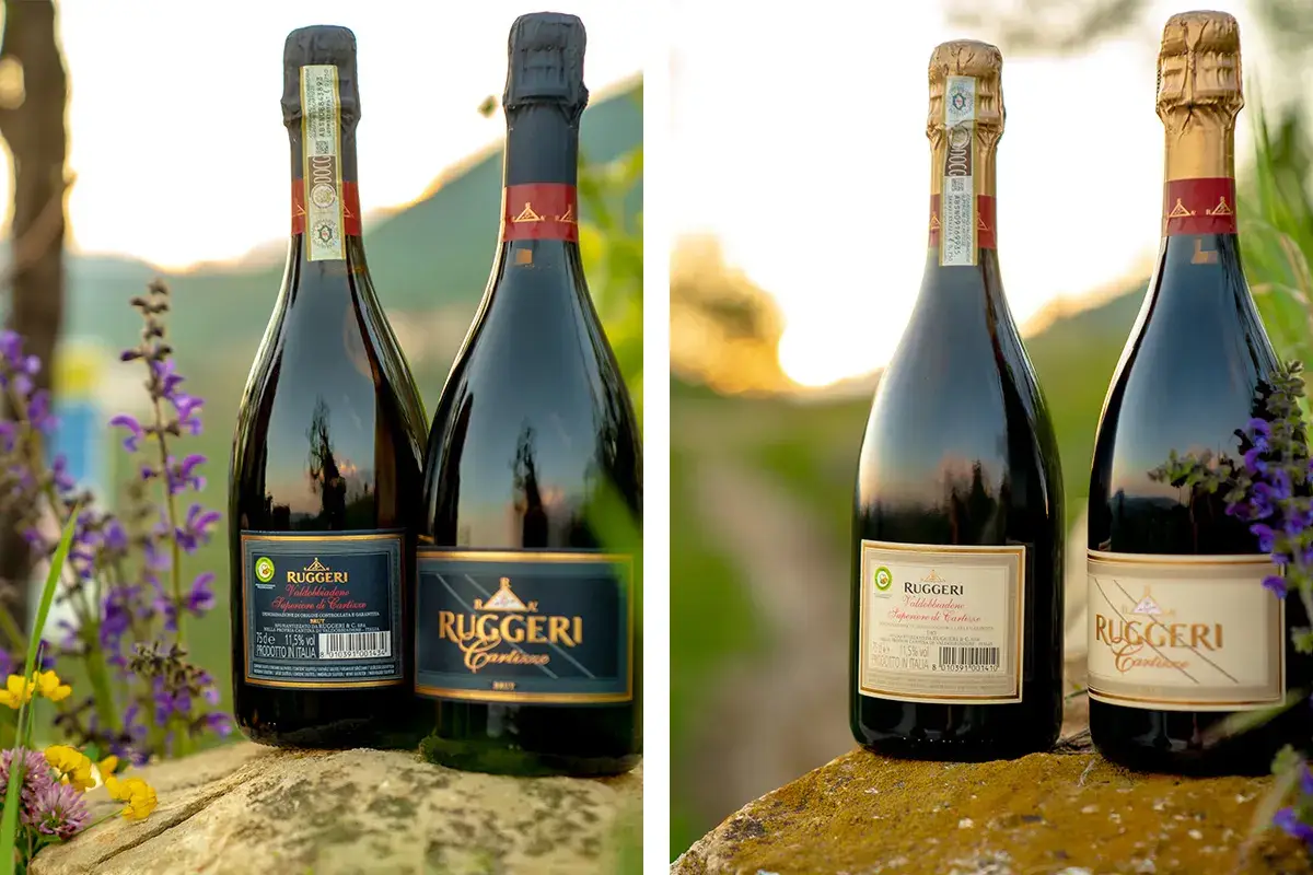 I Cartizze Docg Brut e Dry di Cantina Ruggeri con il marchio Sqnpi Certificazione Sqnpiper il Cartizze Docg Ruggeri