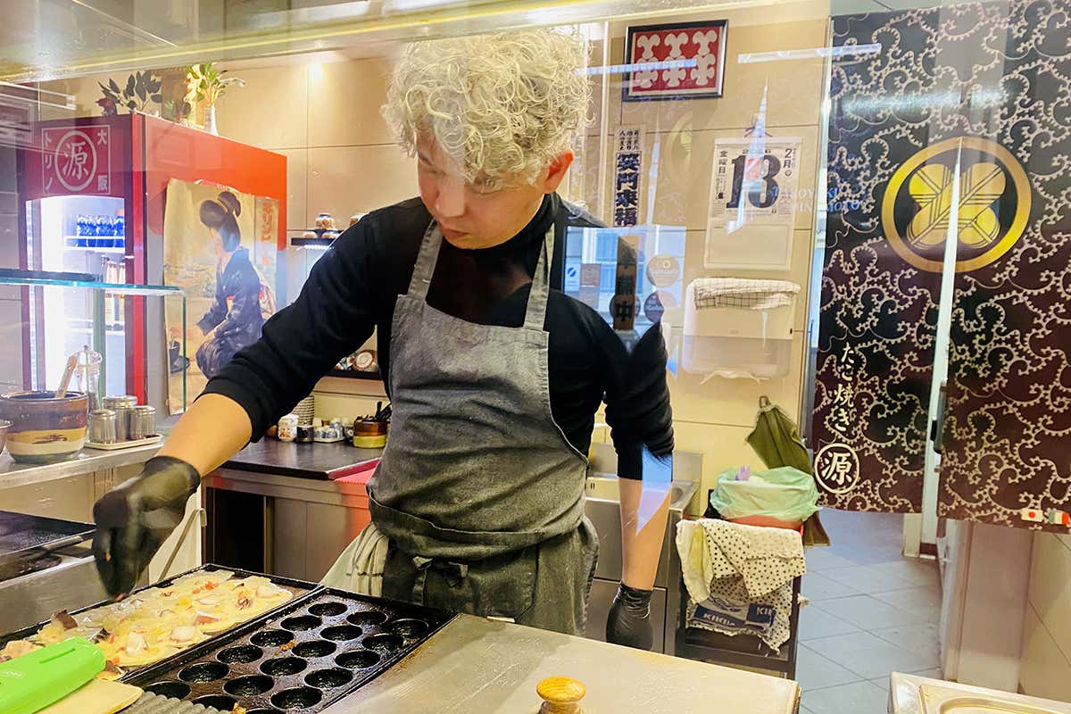 Takoyaki fatti artigianalmente dallo chef