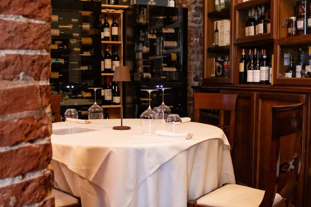 Dettaglio di un tavolo del ristorante Sabaudia