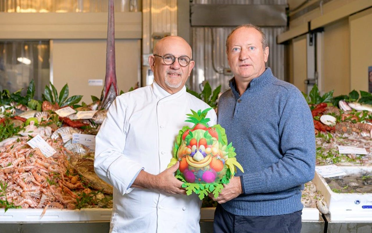 Da sinistra, Claudio Sadler e Cesare Ferrero Le Soste e Foody insieme per un premio alla cultura del fresco