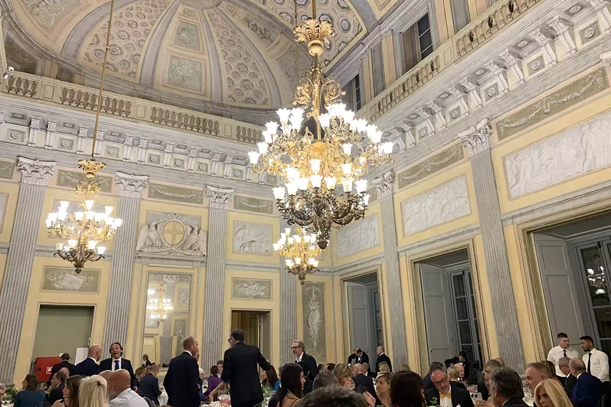 Il Salone delle feste Una cena d&rsquo;autore conclude Monza Wine Experience