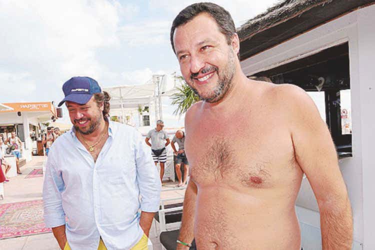 Massimo Casanova e Matteo Salvini - Il Papeete aspetta Salvini per risollevare i conti dell'estate