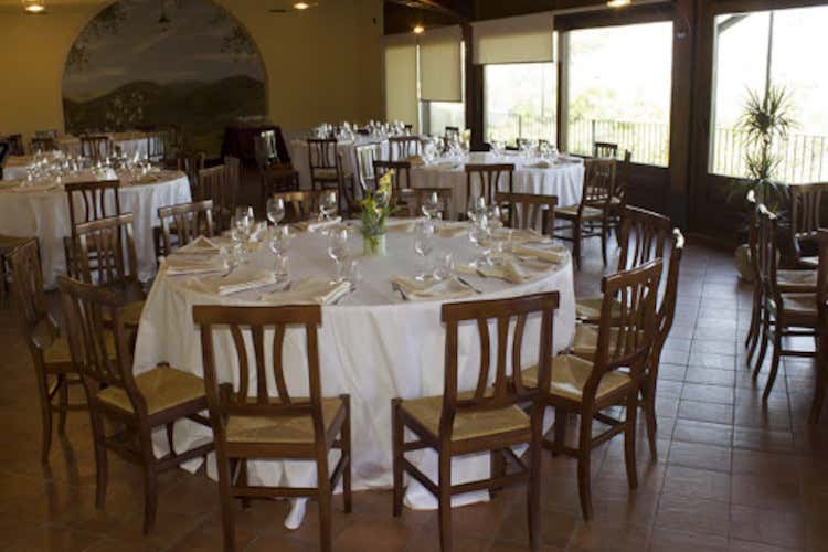 Vista sulla sala del ristorante San Genesio