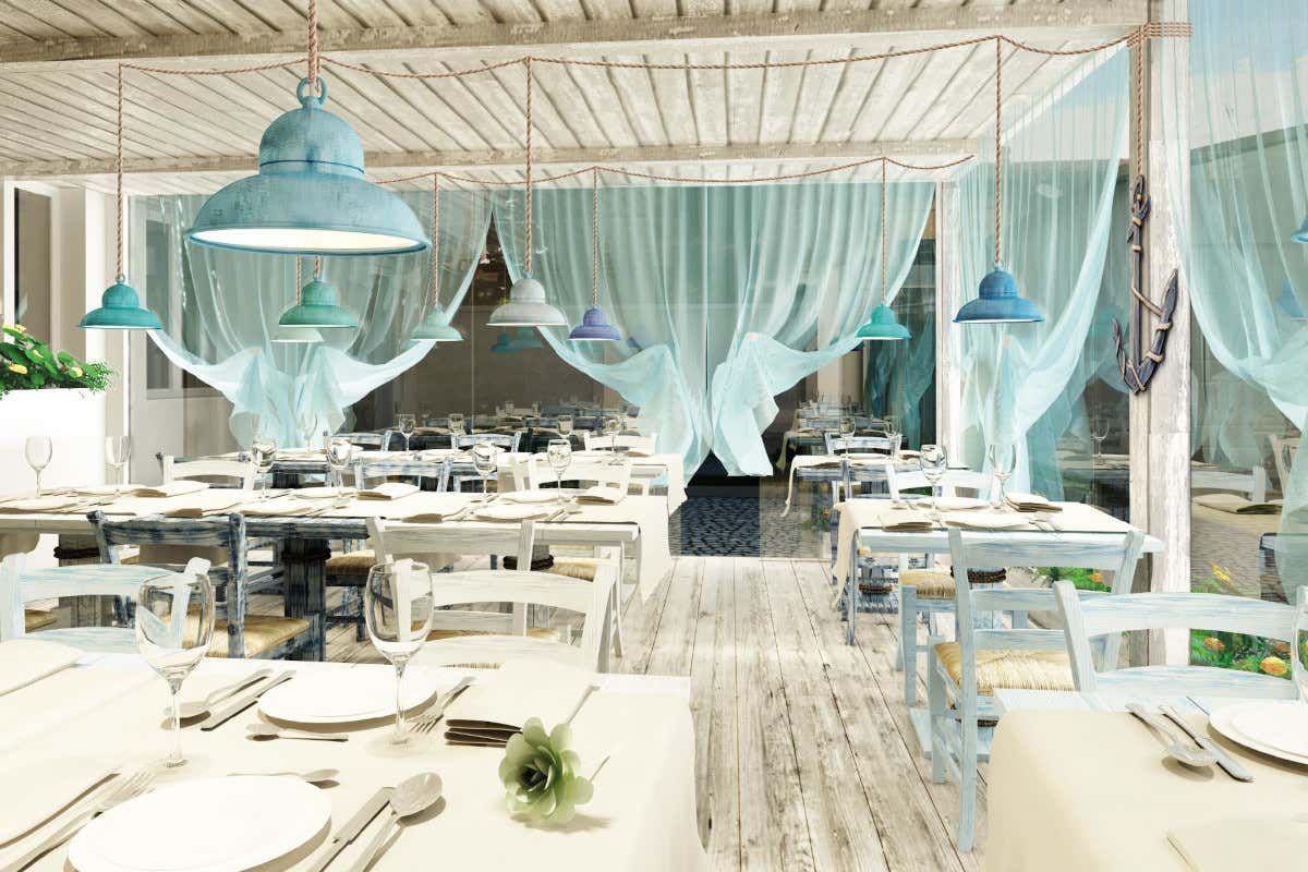 La sala del ristorante Pesceria San Martino