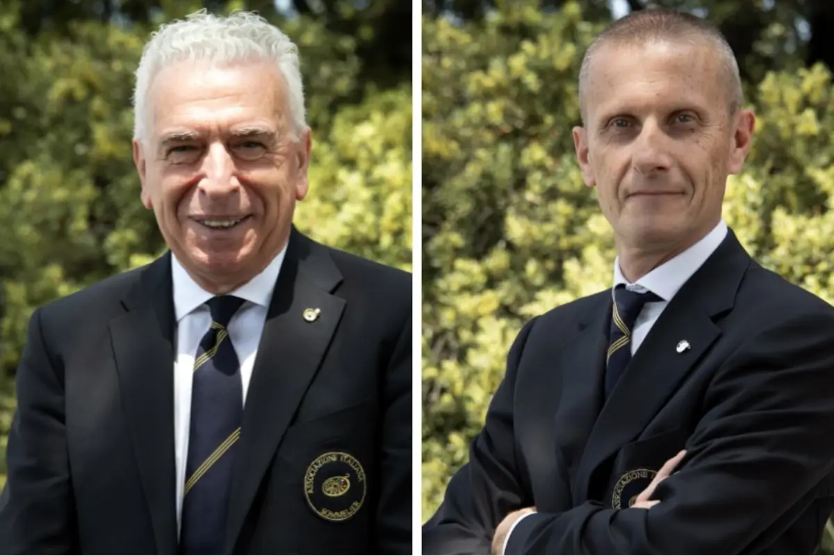 Da sinistra Sandro Camilli e Marco Aldegheri Sommelier: Sandro Camilli &egrave; il nuovo presidente dell&rsquo;Ais
