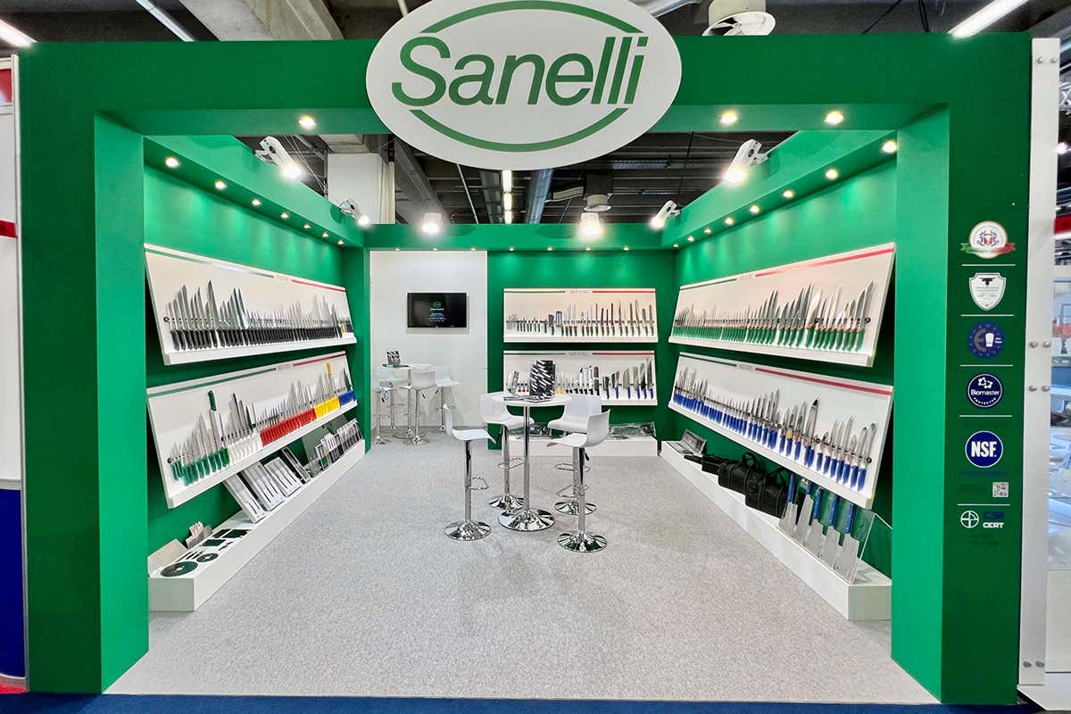 Lo stand Sanelli alla fiera Iffa di Francoforte Sanelli si trasferisce e triplica gli spazi produttivi