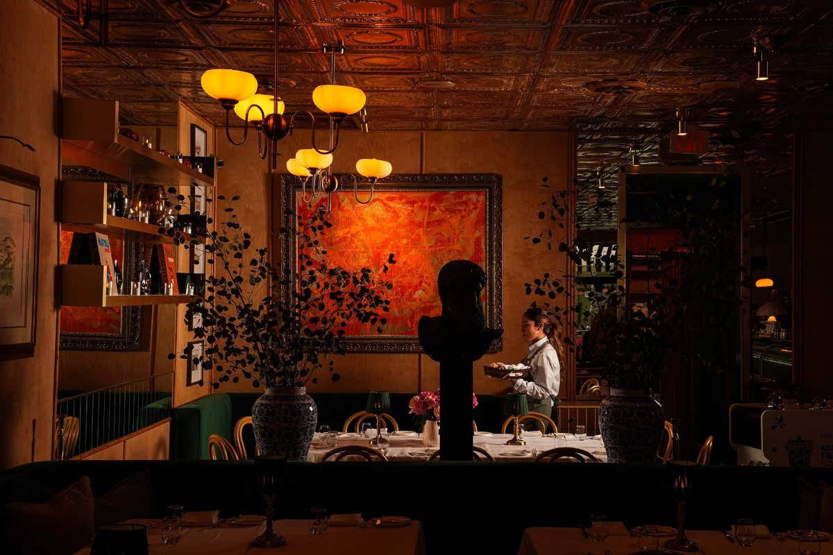Un angolo della sala del ristorante San Marco di Miami Beach