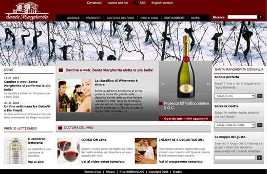 Home page del sito www.santamargherita.com Home page del sito www.santamargherita.com