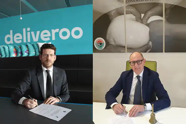 Matteo Sarzana e Domenico Raimondo Mozzarella Campana e Deliveroo binomio tra passato e futuro